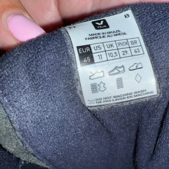 Veja Rio Branco Alveomesh Black White Oxford Grey - Mens Size 11 - Picture 4 of 4